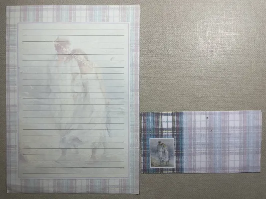 Conjunto de papel de carta antigo - 945