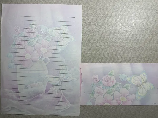 Conjunto de papel de carta antigo - 946