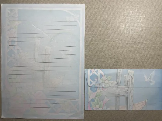 Conjunto de papel de carta antigo - 947
