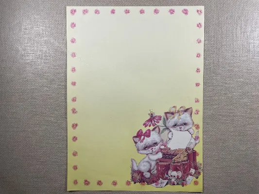 Papel de carta antigo - Bichinhos - 3746