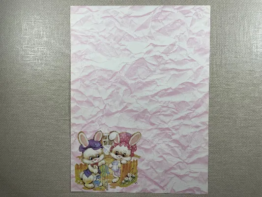 Papel de carta antigo - Bichinhos - 3748
