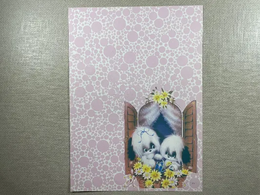 Papel de carta antigo - Bichinhos - 3755
