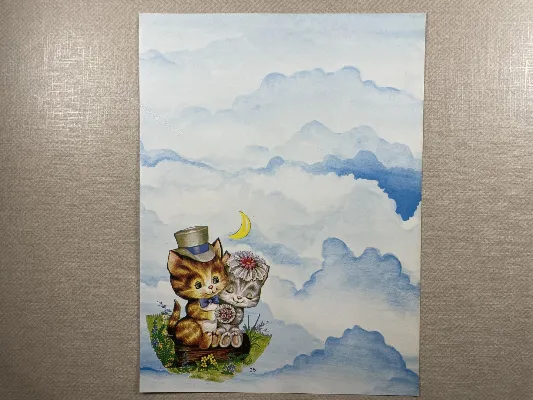 Papel de carta antigo - Bichinhos - 3759