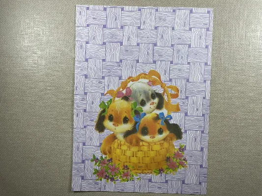 Papel de carta antigo - Bichinhos - 3770