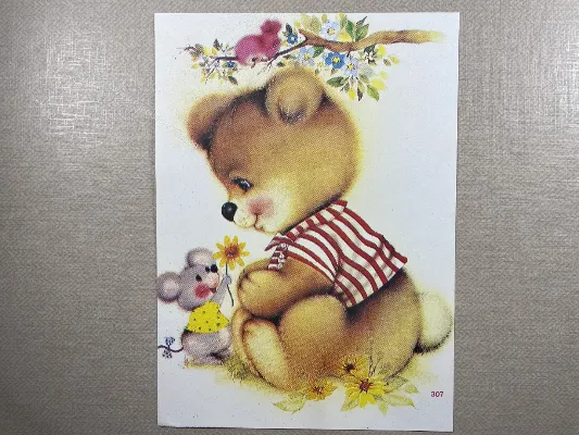 Papel de carta antigo - Bichinhos - 3777