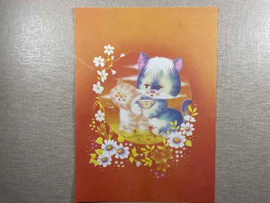 Papel de carta antigo - Bichinhos - 3802
