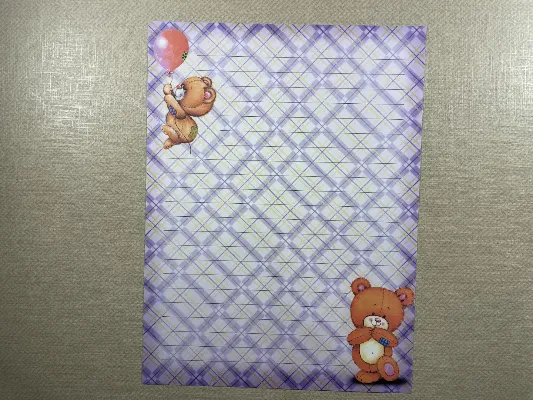 Papel de carta antigo - Bichinhos - 3826