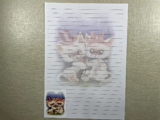 Papel de carta antigo - Bichinhos - 3828