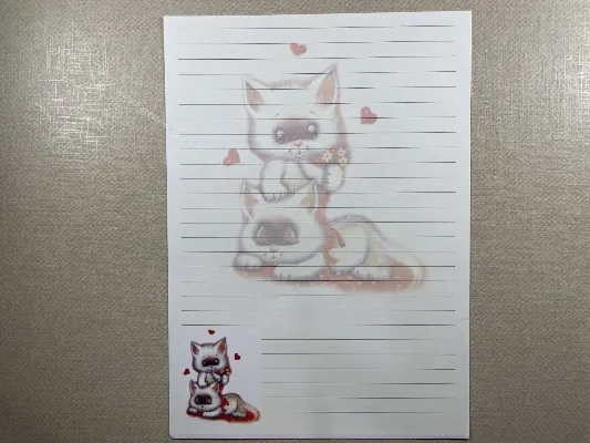 Papel de carta antigo - Bichinhos - 3831