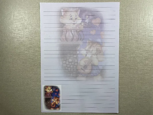 Papel de carta antigo - Bichinhos - 3832