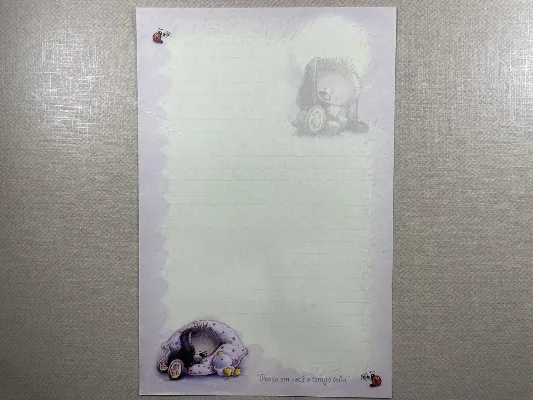 Papel de carta antigo - Bichinhos - 3835