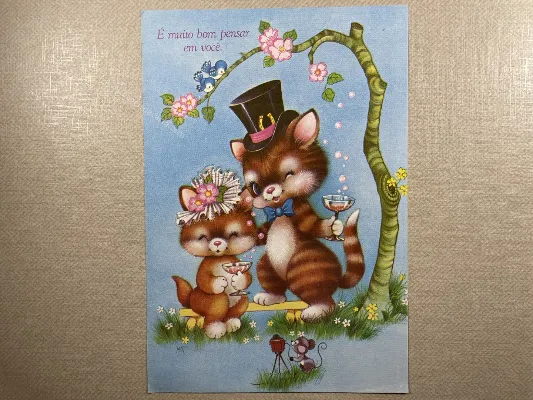 Papel de carta antigo - Bichinhos - 3838