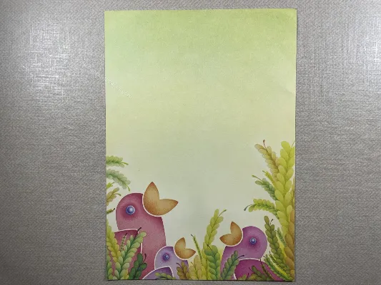 Papel de carta antigo - Bichinhos - 3844