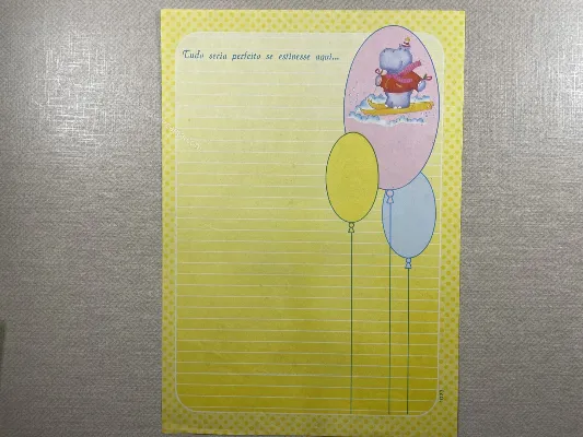 Papel de carta antigo - Bichinhos - 3848