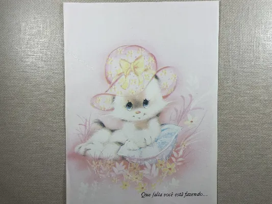 Papel de carta antigo - Bichinhos - 3850