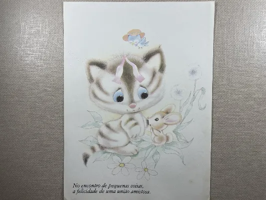 Papel de carta antigo - Bichinhos - 3852