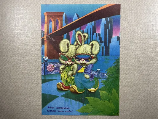 Papel de carta antigo - Bichinhos - 3863