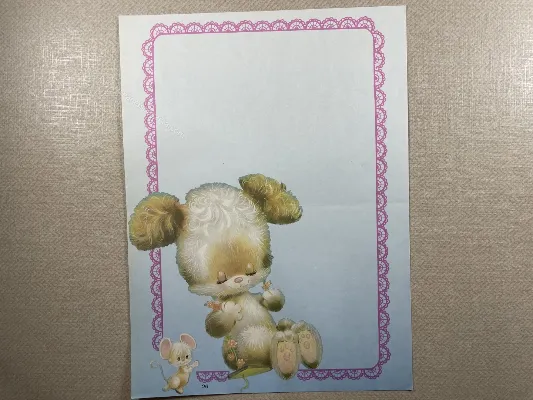 Papel de carta antigo - Bichinhos - 3875