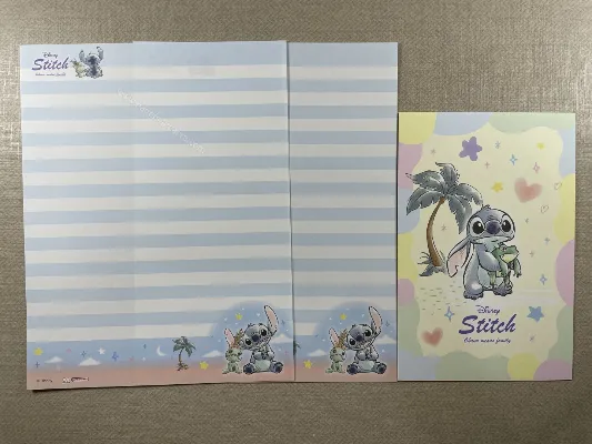 Conjunto com 2 folhas e 1 envelope do Stitch 41