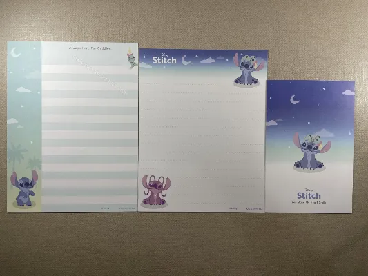 Conjunto com 2 folhas e 1 envelope do Stitch 44