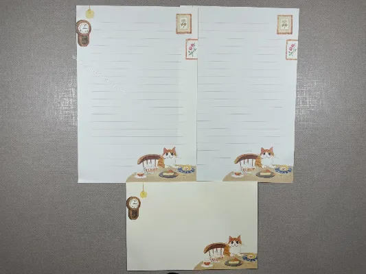 Conjunto de papel de carta - Gatinhos - 01