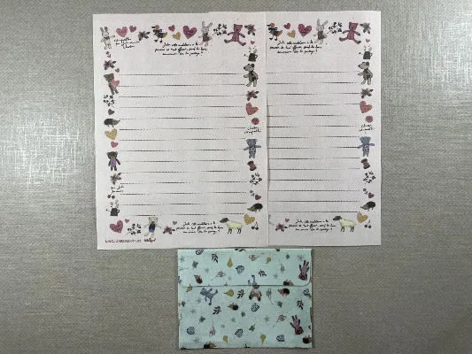Conjunto de papel de carta Ninge 23