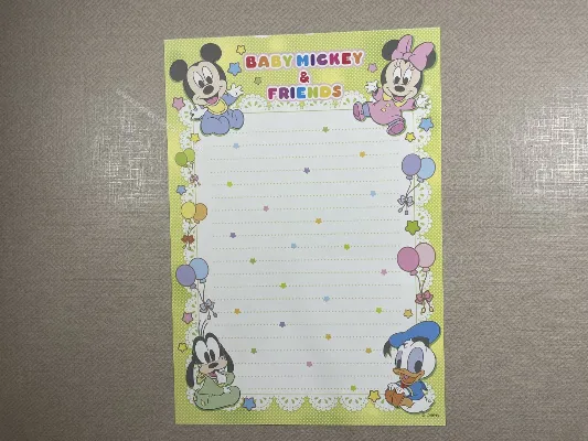 Papel de carta médio Disney Baby - 01
