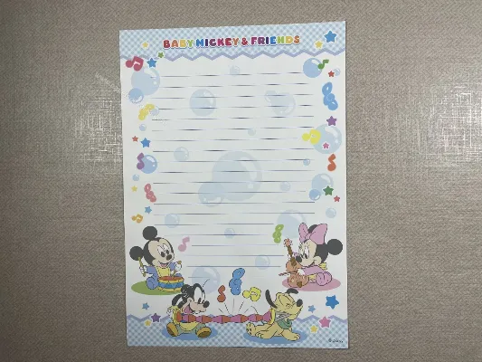 Papel de carta médio Disney Baby - 05