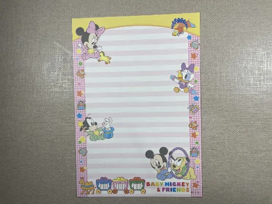 Papel de carta médio Disney Baby - 06