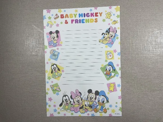 Papel de carta médio Disney Baby - 08