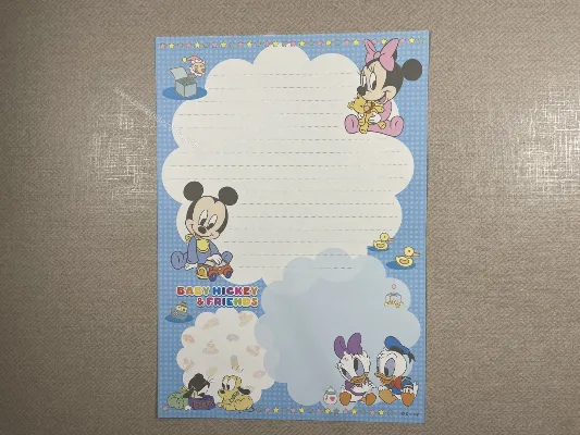 Papel de carta médio Disney Baby - 10