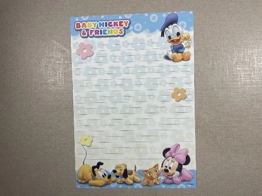 Papel de carta médio Disney Baby - 11