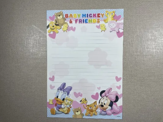 Papel de carta médio Disney Baby - 12