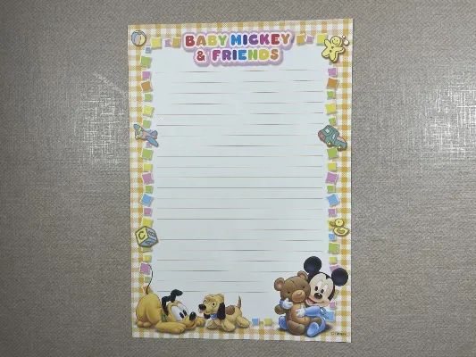Papel de carta médio Disney Baby - 15