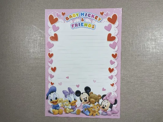 Papel de carta médio Disney Baby - 20