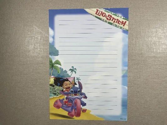 Papel de carta médio do Stitch 75