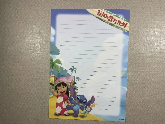 Papel de carta médio do Stitch 77