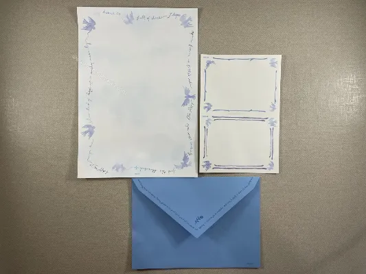 Conjunto de papel de carta importado - 199