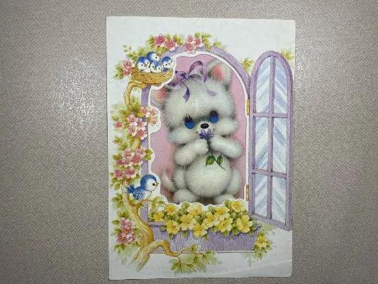 Papel de carta antigo - Bichinhos - 3916