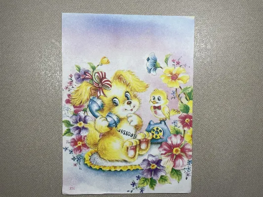 Papel de carta antigo - Bichinhos - 3919