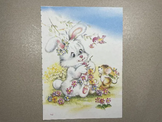 Papel de carta antigo - Bichinhos - 3921