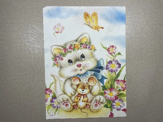 Papel de carta antigo - Bichinhos - 3923