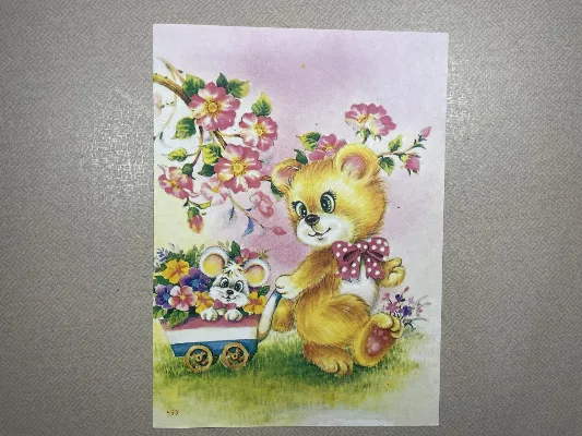 Papel de carta antigo - Bichinhos - 3927