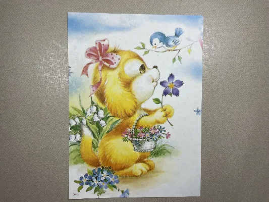 Papel de carta antigo - Bichinhos - 3930