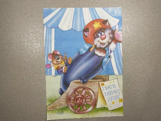 Papel de carta antigo - Bichinhos - 3937