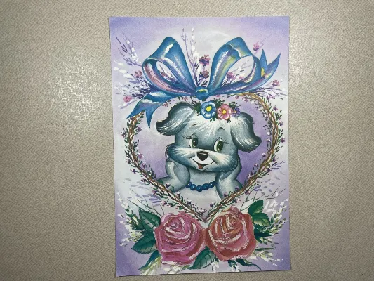 Papel de carta antigo - Bichinhos - 3956