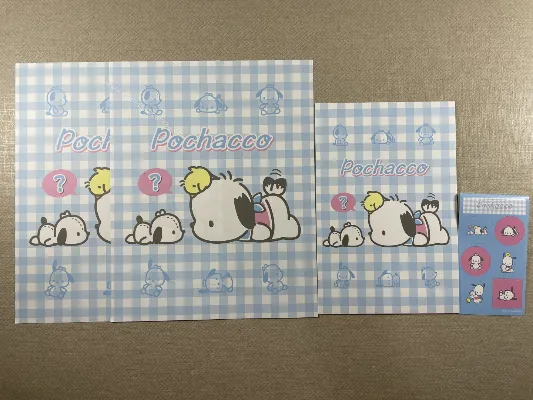 Conjunto com 2 folhas e 1 envelope do Pochacco 36