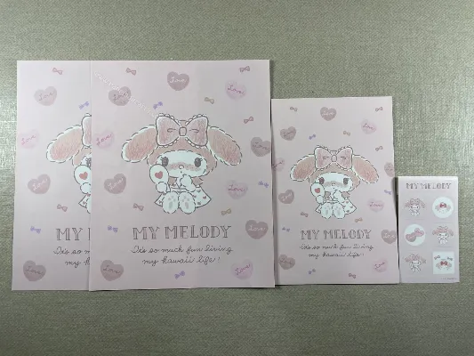 Conjunto de papel de carta da My Melody - 437