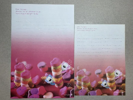 Conjunto de papel de carta - Coleção Morning Glory - 02