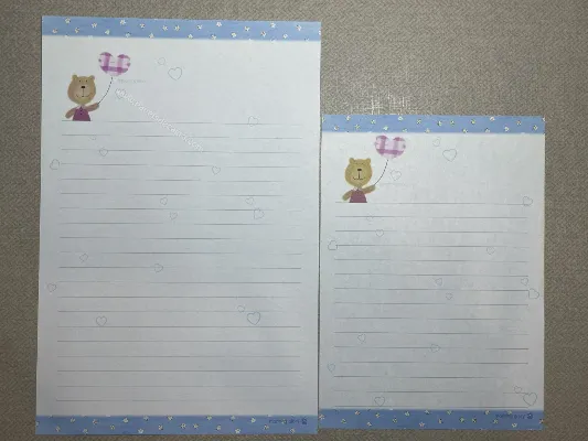 Conjunto de papel de carta - Coleção Morning Glory - 11